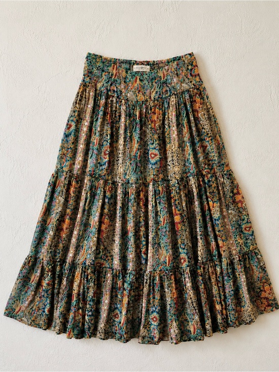 NATURAL LIFE Dresses & Skirts - NATURAL LIFE Paisley Tiered Maxi Skirt NWT Size Medium
